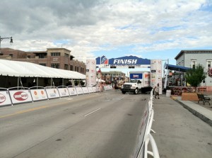 Setting up for the USA Pro Cycling Challenge