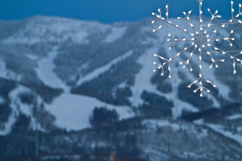 Downtown Steamboat Springs with Snow