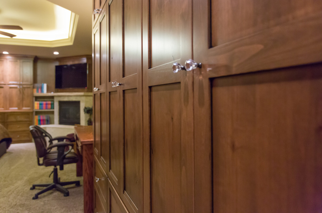 Built-in wood cabinetry in 2nd master suite