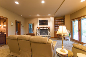 Family room on lower level 